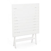 Mesa de exterior plegable en aluminio ELIN Blanco 70x70x h71 cm