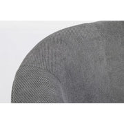 Sillón en madera y tela Antracita BELICE 64,5x63x h76 cm