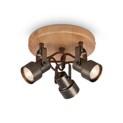 Foco gris antiguo Ø 21 cm 3xgu10 15w 1380lm