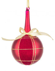 Lámpara de techo esférica de terciopelo rojo 6x D80 H14,8