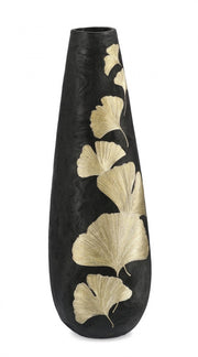 P.Vaso Marrón Ginkgo Oro H9