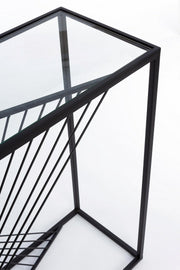 Mueble consola espiral de metal negro