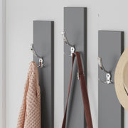 Mueble recibidor topo y antracita con espejo Ramda 137x35xh.154 cm