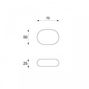 Mesa de centro moderna de piedra beige cm 50 x 75 xh 27