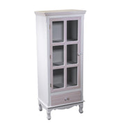 Vitrina Nuremberg 1 puerta cristal 1 cajón cm48x32xh120