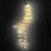 Rama de luz 144 led blanco cálido cm40xh120x2 al.fijo cable blanco para exterior