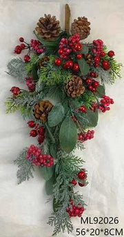 Guirnalda plastico roja cm56