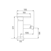 Grifo Baño Bidet Cromado 17.7 cm x 13.5 cm