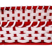 Cesta de mimbre roja ovalada cm45x35h12