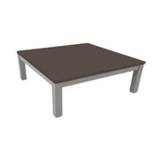Mesita rectangular con estructura gris y tapa de barro Tratto