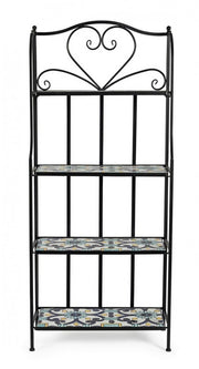 Librería 4 estantes de metal estilo country Positano cm 57x28x133h