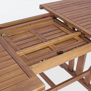 Mesa de exterior extensible ovalada de madera de acacia 150 - 200x90x h74 cm