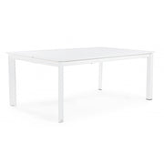 Mesa Konnor de aluminio 200-300x110 cm blanco Iperbriko