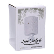 Bujía quemador esencia trenzas cerámicas blanco cm10,4x7,9h12,7