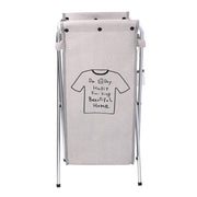 Saco cesta plegable de tela griscm 29x33,5h66