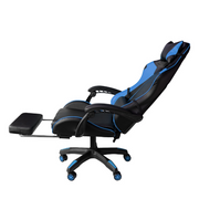 Gaming Cheale en Frop from Office Reflinable con Puggest Blue y Negro 64x53x H123/133 cm