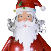 LED rojo metal Papá Noel cm40x30h135