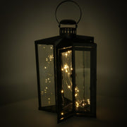 Farol led metal estrella negra cm27,5x27,5h42-48