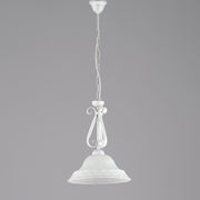 Lámpara de dormitorio de hierro Blanco Plata una luz 30x h40 cm