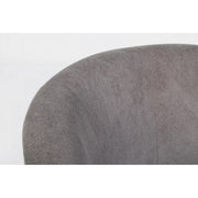 Sillón en madera y tela gris oscuro BELICE 64,5x63x h76 cm