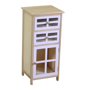 Cajonera Naomi 1 puerta y 2 cajones rectangulares natural cm33x30xh72