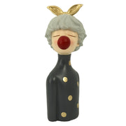 Resina mujer gris lunares cm15x14h32