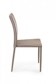 Silla moderna de polipiel gris paloma