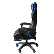 Gaming Cheale en Frop from Office Reflinable con Puggest Blue y Negro 64x53x H123/133 cm