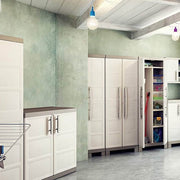 Armario multiusos de dos puertas y cuatro baldas Beige EXCELENCIA 89x54x h182 cm