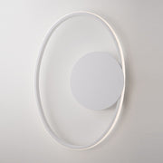 Lámpara de techo en metal blanco y aluminio con LED integrado 42x30x h8 cm