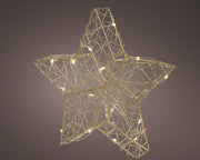 Lámpara de metal estable de estrella de micro LED 4x20x19 Ø20 cm