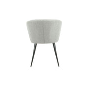 Silla Acolchada Krid en Tela Gris Claro con Patas de Metal Negro 44 x 41 x 82 cm