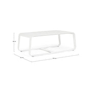Mesa de centro para exterior en aluminio Blanco MERRIGAN 105x62x h38 cm