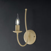 Decape lámpara de pared de hierro marfil una luz 21x h31 cm