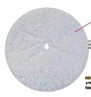 Cubre arboles de tela con lentejuelas plateadas cm ø90