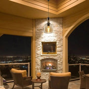 Lámpara colgante Boston MDL3554 con difusor de cristal ahumado