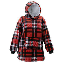 Sudadera plisada Color diamante rojo - negro - blanco talla única