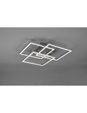 Plafoniera 3 Quadrati Orientabili Led Dimmer Mobile Nichel Trio Lighting