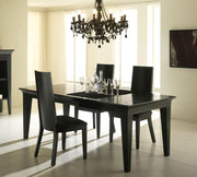 Mesa fija de madera con tapa blanca 200x75h cm