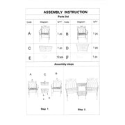Banco de dos plazas con mesa de hierro Ragusa y paragüero blanco