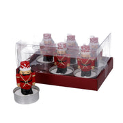 Pack de 6 velas de parafina cascanueces rojo cm13,5x7h9,5
