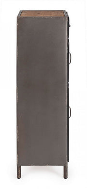 Cómoda Store con 2 puertas y 1 cajón de estilo industrial cm 109h