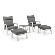 Otomana de aluminio con cojín lunar Kledi