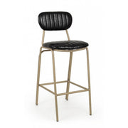 Taburete de bar vintage negro Addy 41x51x100h cm