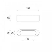 Mesa de centro moderna piedra beige soporte TV cm 130 x 35 xh 35