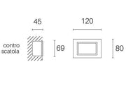 Empotrable abierto 3W Led 3000K linea enchufe grafito