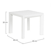 Mesa de centro de aluminio blanco crucero muebles de jardín