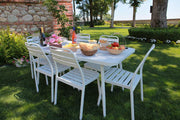 Silla de exterior de aluminio blanco las vegas cm 49x 58 x h45 - 88