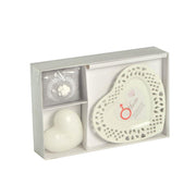 Vela corazón Marte c/platillo líquenes&musgo cm26x17h4,5 - 15h