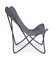 Sillón mariposa camping gabicce gris 77,5x81x89h cm